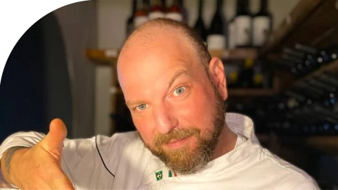 Portrait of Felipe, the Chef of La Corte di Laura